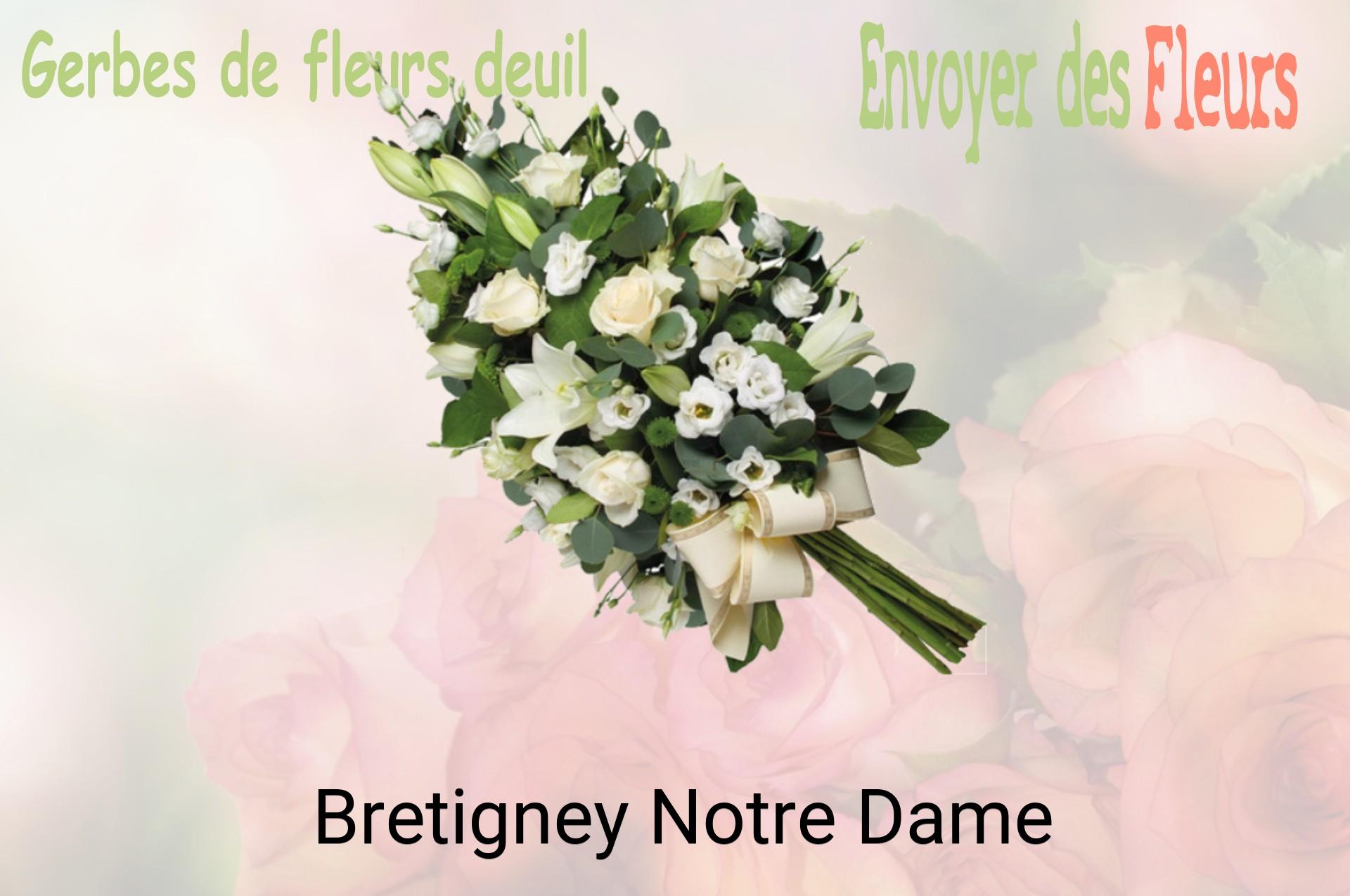 Gerbe de fleurs de deuil livrée à Bretigney-Notre-Dame